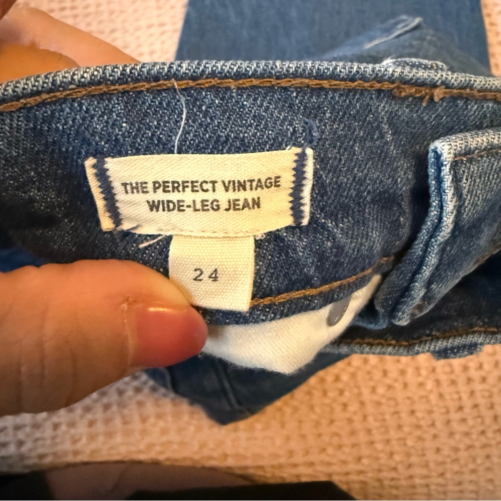 Madewell The Perfect Vintage Wide-Leg Jeans in Harvey Wash Size 24 - Picture 8 of 12